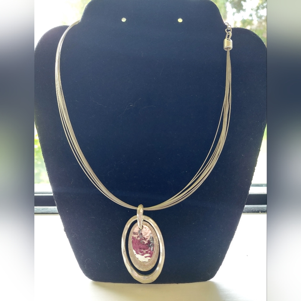 Chicos Silvertone Necklace